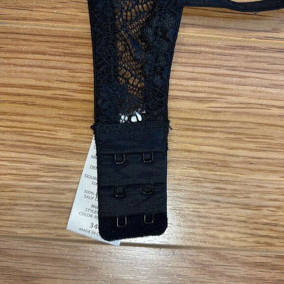 NWOT Jessica Simpson Black White Polka Dot Lace Bra - 34C - Picture 7 of 7